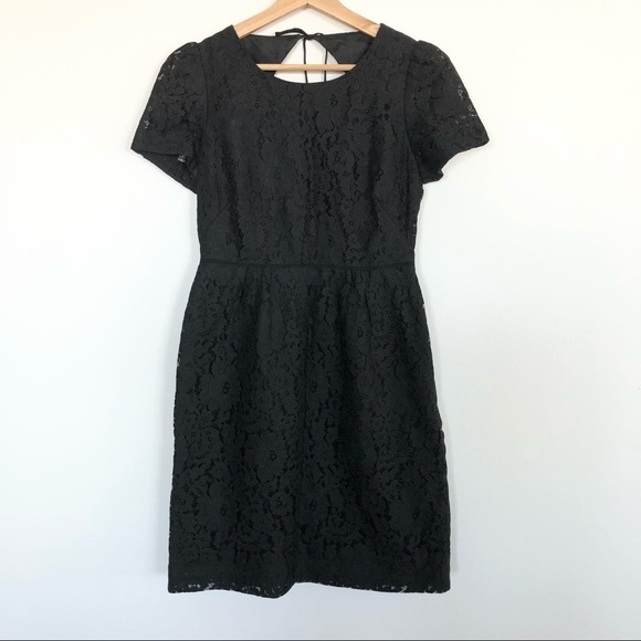 J. Crew collection open back lace black dress size 6 - Picture 1 of 6